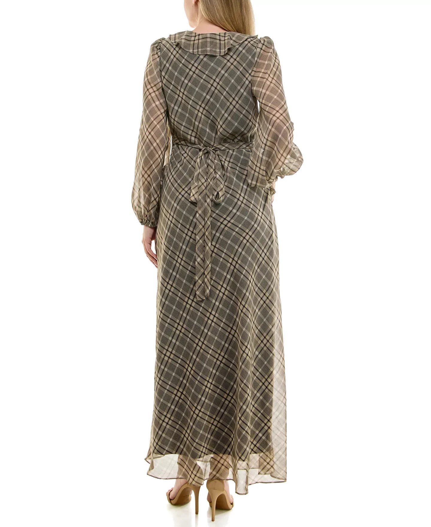 Taylor Women's Ruffled Chiffon Fit & Flare Dress