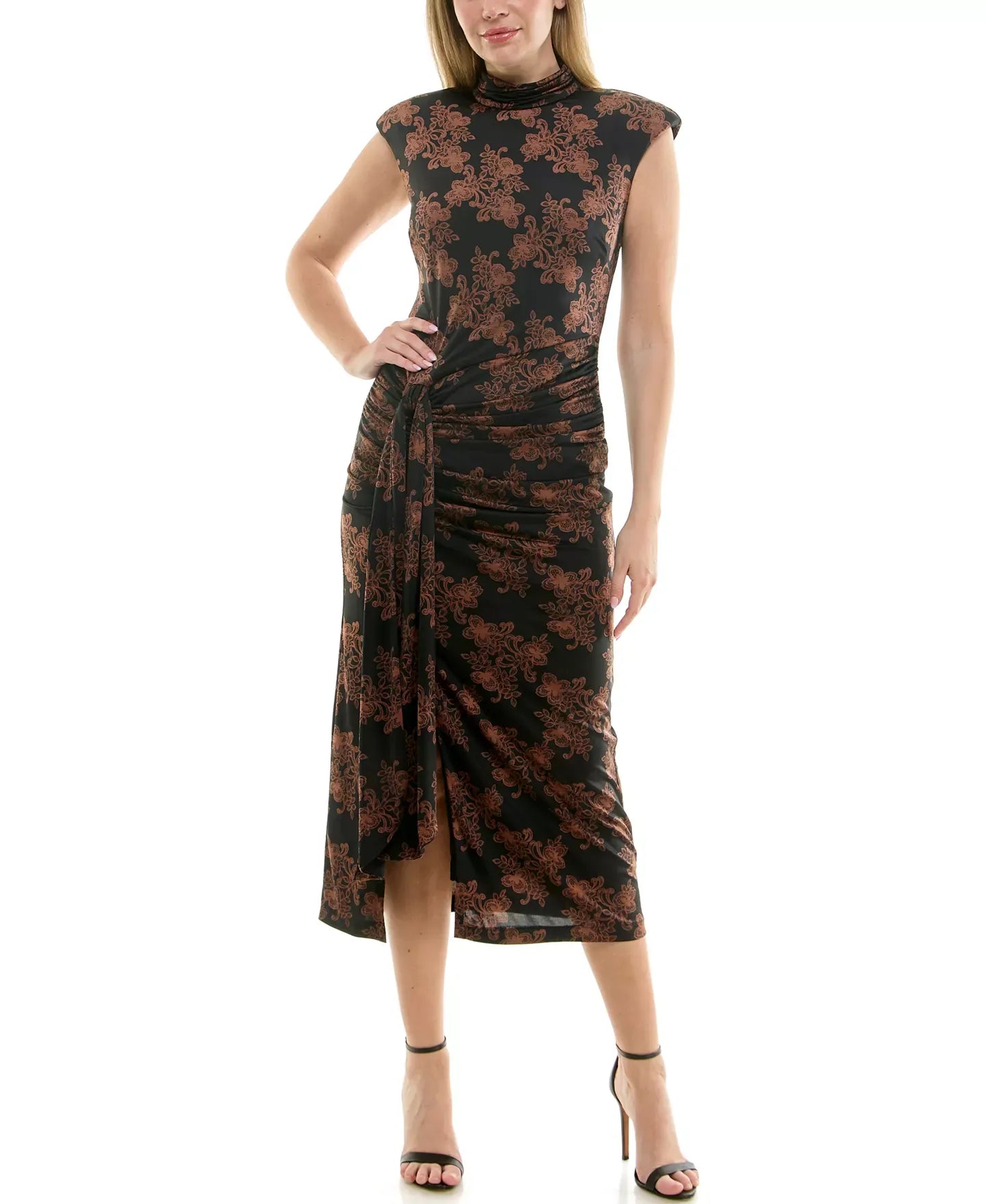 Taylor Women's Sleeveless Mock-Neck Bodycon Dress