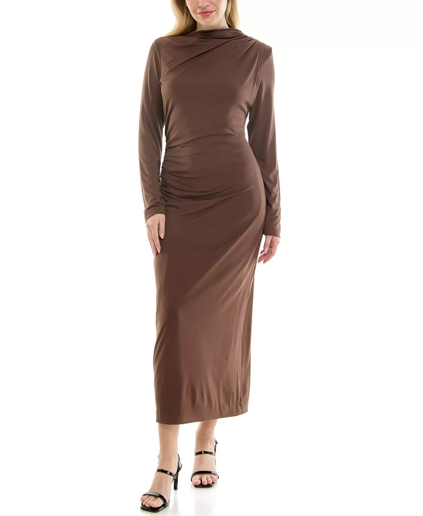 Taylor Women's Ruched Long-Sleeve Bodycon Dress